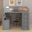Lit mezzanine double avec tiroirs, bureau et garde-robe-1886384592