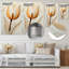 «Orange Twilight Tulip Garden» - art mural floral en métal, impression sur tulipe-1973854521