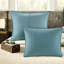 Ensemble de literie réversible sarcelle en microfibre pour lit simple TG