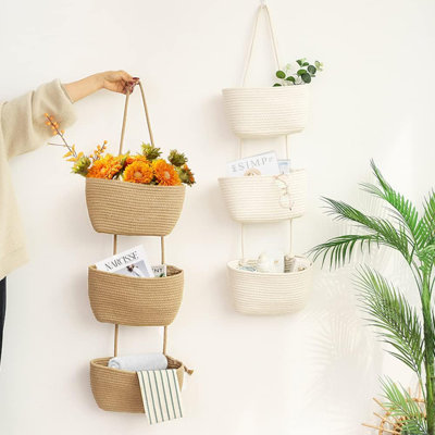Rangement suspendu en tissu Carlianna
