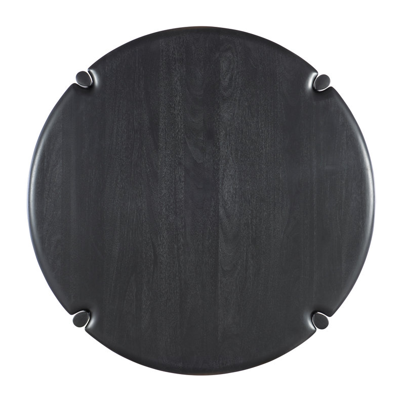 Rectangular Black Mahogany Wood Midcentury Coffee Table