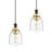 Pendant Light 1-Light Pendant Lighting with Glass Shade Adjustable Height