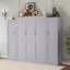 Lit escamotable, lit escamotable en bois avec 2 garde-robes et tablette de rangement, cadre de lit plateforme pliable multifonctionnel pour chambre d'amis, chambre à coucher-1790545596-1790545594