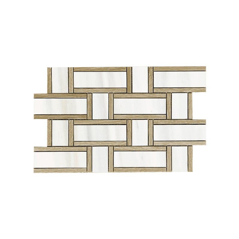 Virtue Rectangle Mix Mosaic Ombre, Light Brown