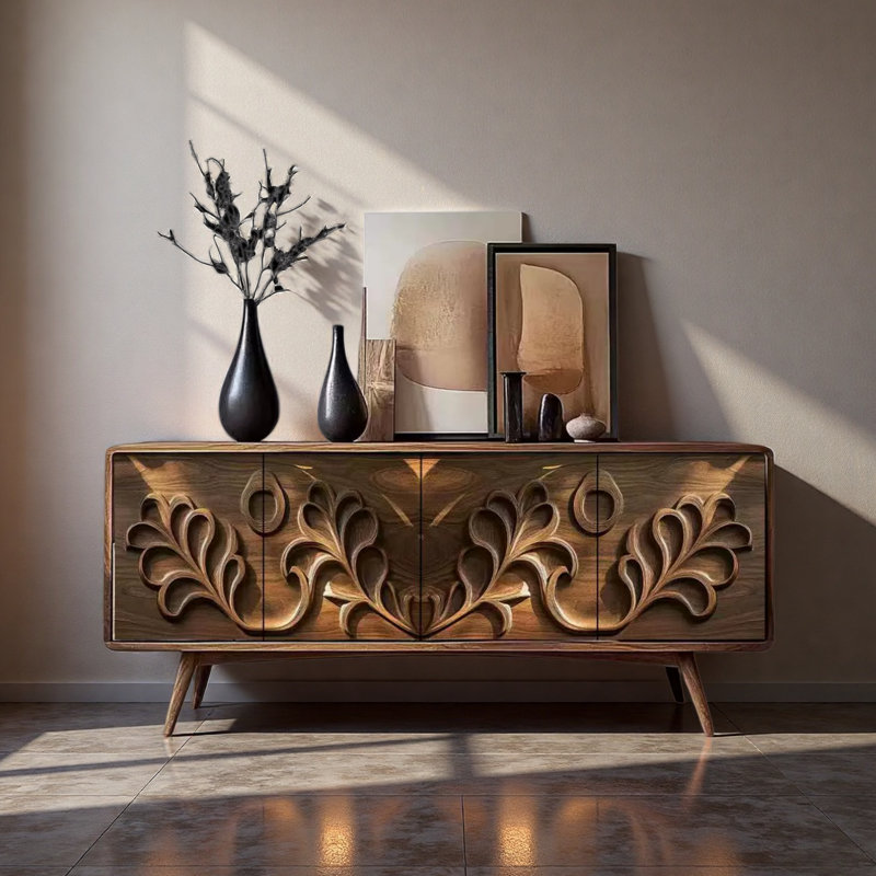 Buffet grande capacité rétro, H 31,5 po x l 55,12 po x P 15,75 po
