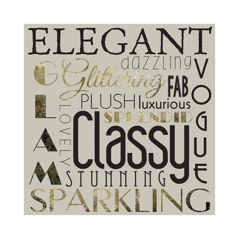 Glamour Gold III by Melody Hogan - Wrapped Canvas Print, 30.48 cm H x 30.48 cm W