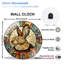 Horloge murale en verre coloré Lapin, horloge murale 12 po