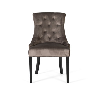 Protivin 45cm H Tufted Velvet Upholstered Side Chair in Gray