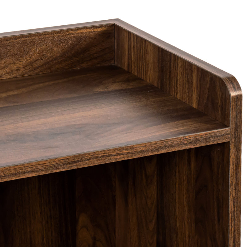 Buffet élégant et spacieux avec portes coulissantes en verre, idéal pour les espaces de rangement, bon rangement, couleur noyer, panneau de particules + espace