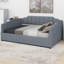 Lit de jour rembourré avec rangement inférieur-441358367