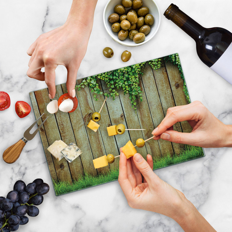 Planche à découper en bois trempé Ambesonne