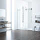 Elan 64-68" W x 74" H Sliding Frameless Shower Door with 3/8" Clear Glass