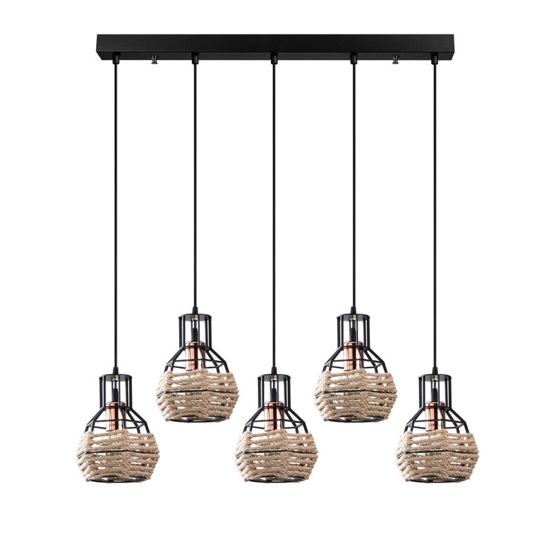 Luminaire suspendu pour îlot de cuisine à 5 lumières Hatherleigh