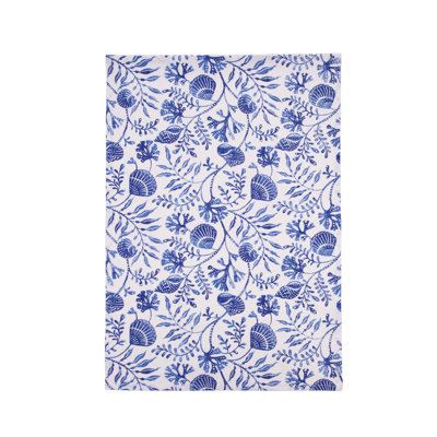 Débarbouillette brodée Blue Reef
