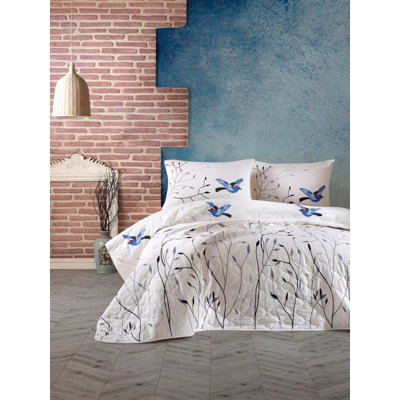 Cotton Floral Coverlet