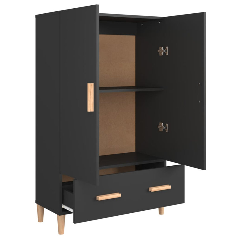 Lonnisha 2 - Door Accent Cabinet, Black/Wood