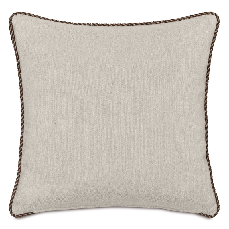 Highland Wool Square Pillow Cover & Insert, Square 20", Brown/Beige Plaid