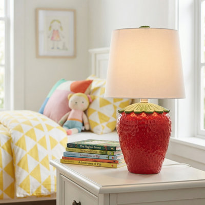 19.75"H Strawberry Table Lamp With Shade