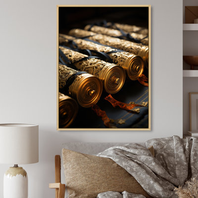 Dheneb Hebrew Hebrew Scrolls Of Wisdom, reproduction d'art sur toile encadrée