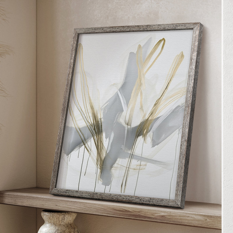 ABSTRACT Series DCCLV III, reproduction d'art encadrée - bois massif, H 11 po x l 9 po