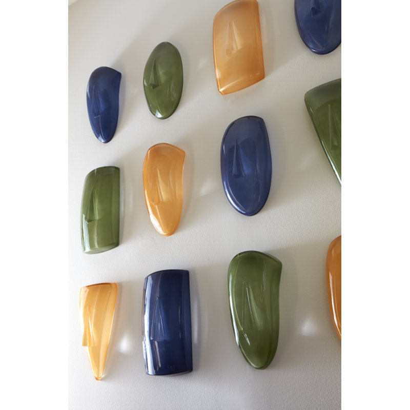 Triangle Cycladic Wall Art, Green, Yellow