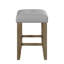 Charnell Gray Synthetic Leather & Oak Finish Counter Height Stool (Set Of 2)