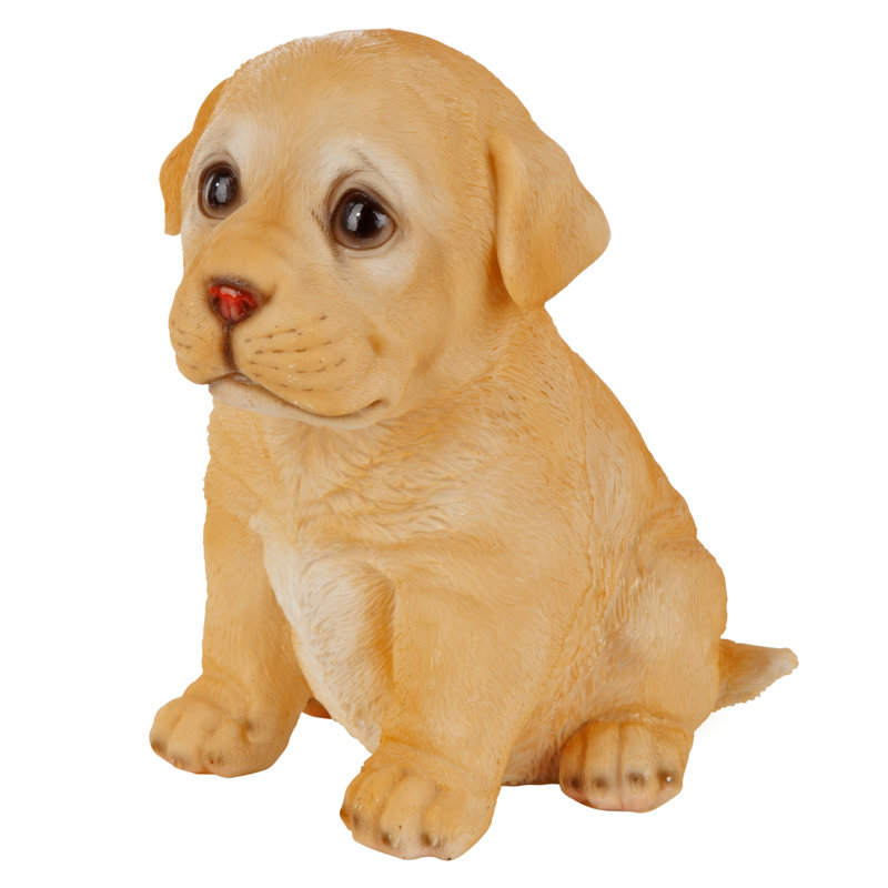 Yellow Labrador Resin Puppy Partner Dog Statue