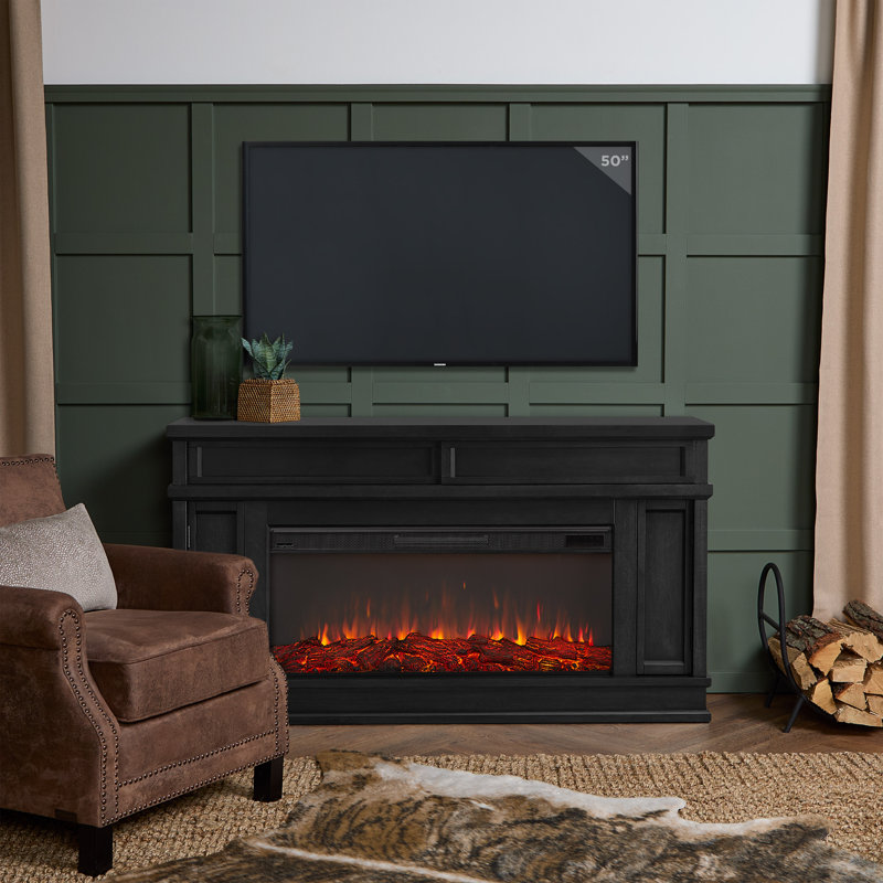 Foyer électrique 60 "Torrey par Real Flame, Noir, Standard