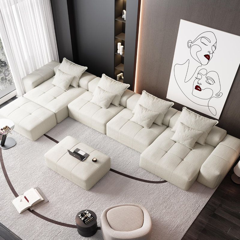 Canapé modulaire surdimensionné Boneless, Beige