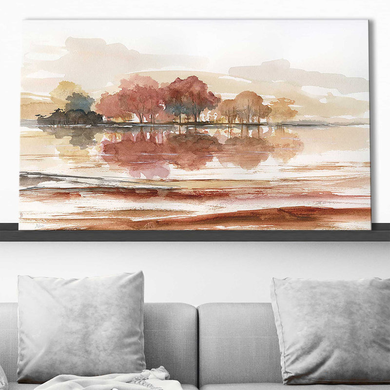 Earthy Dreams par Nan - Peinture, Toile tendue, H 24 po x l 40 po x P 1,5 po