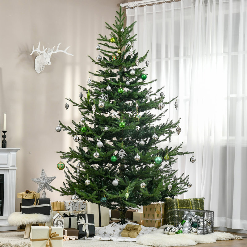 Arbre de Noël artificiel 7,5 pieds HOMcom, H 7,5 pi