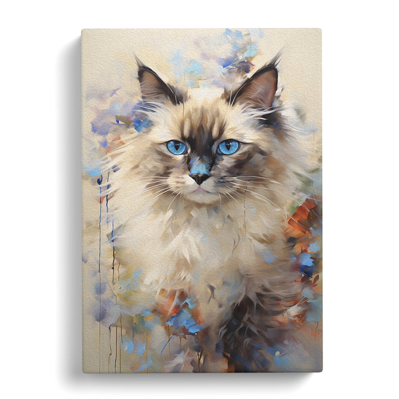 Ragdoll Cat Orphism - Wrapped Canvas, 60cm H x 40cm W x 3cm D
