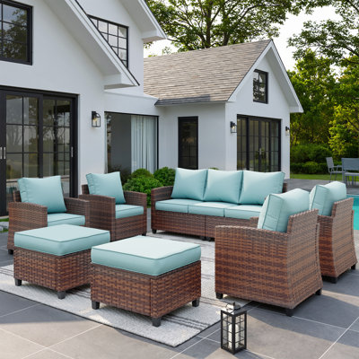 7-Piese Outdoor Conversation Sets With Cushion