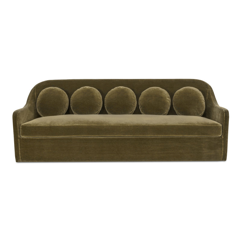 Canapé Rialto - Faux mohair vert foncé, Vert