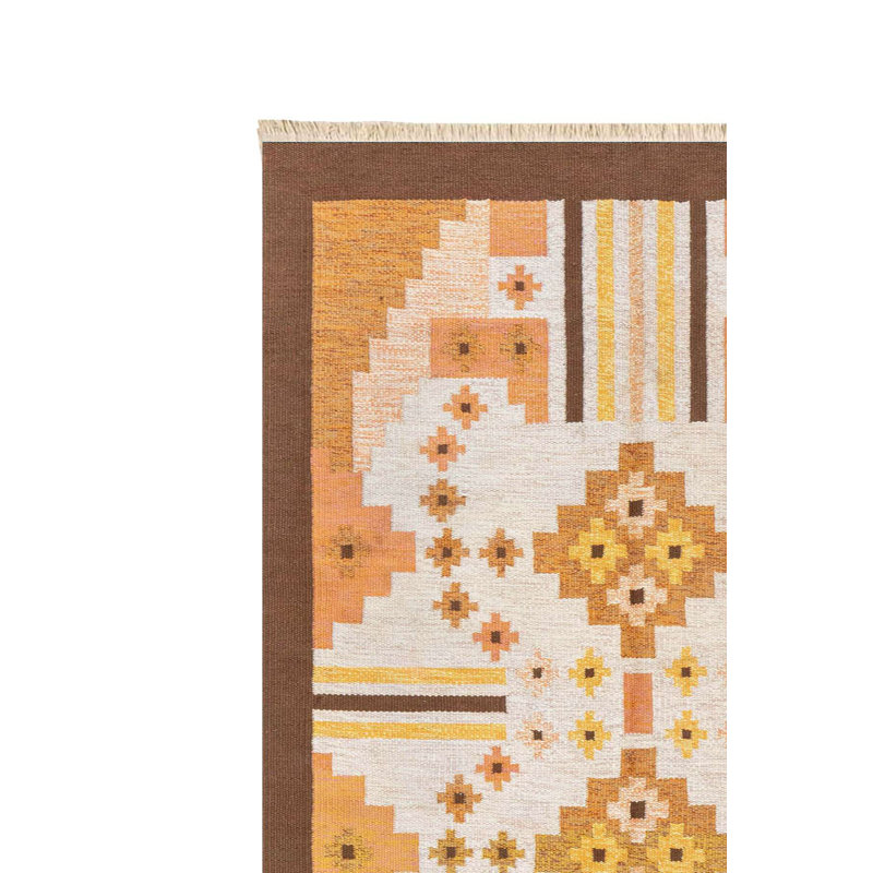 Tapis tissé Orange Retro Orange Burst