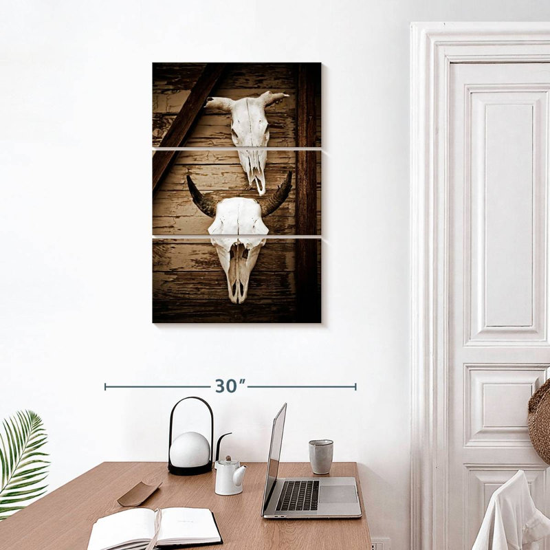 Lelar Western Cow Skull, 32" H x 20" W