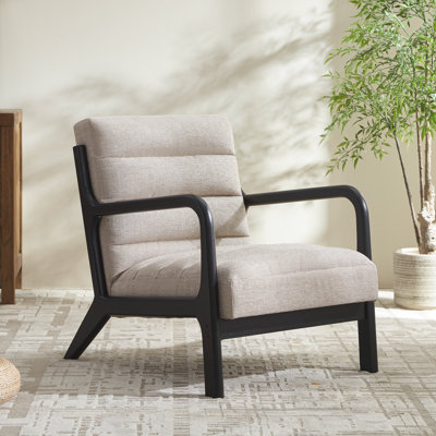 Chaise avec accoudoirs en bois massif Zoné