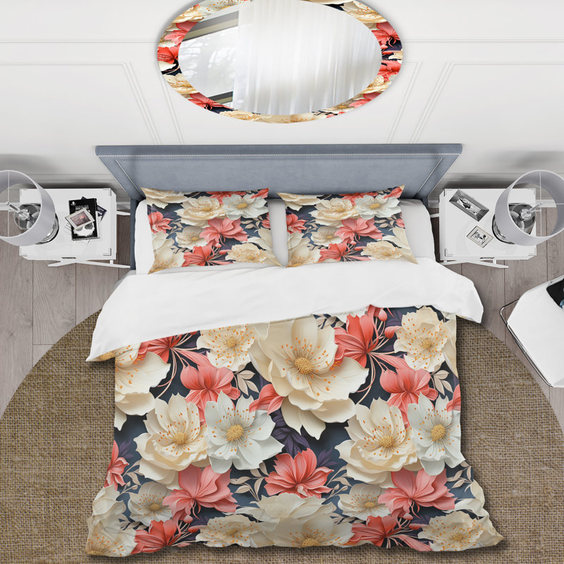 Ensemble de housse de couette Magbul, Housse de couette simple + 1 taie décorative stan