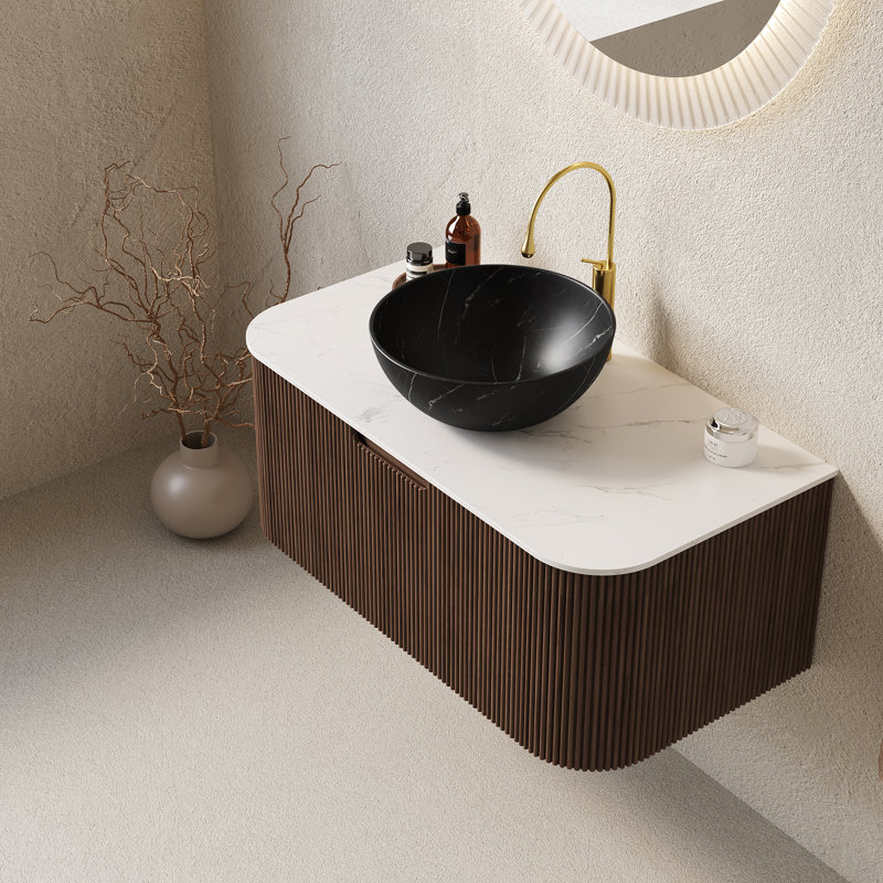 Meuble-lavabo mural 36 po avec lavabo Dina, 36"