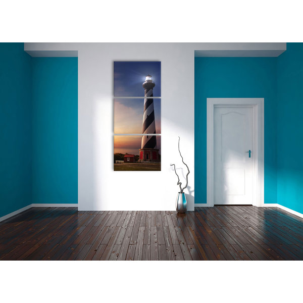East Urban Home Cape Hatteras Lighthouse - 3 Piece Wrapped Canvas Print ...