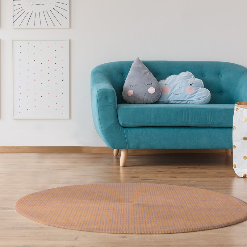 Tapis zone orange napperon, Rond 5 pi