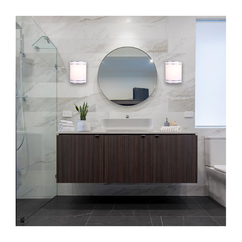 Olah LED Wall Sconce 27K/3K/35K/4K/5K CCT Selectable, Brushed Nickel