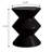 Michailo 15" Modern Hourglass Plastic Side Table, Waterproof Outdoor Patio End Table & Bedroom Nightstand-2089582702