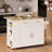 Tieshka 47.2" W Rectangle Kitchen Island with Drawers and Cabinets -44760833