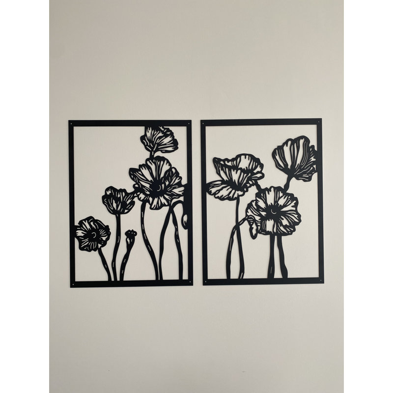 Traditional Plants & Flowers Wall Decor on Metal