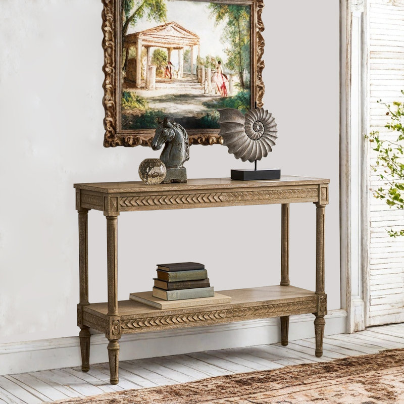 American Country Style Solid Wood Entryway Console