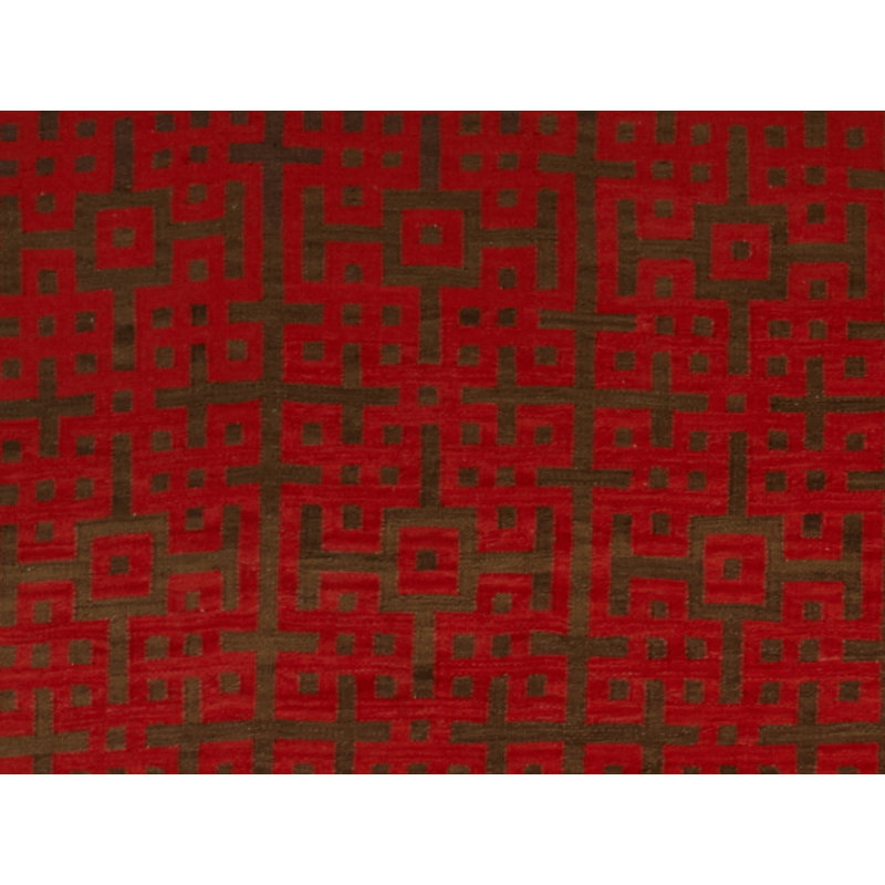 Geometric Area Rug in Red