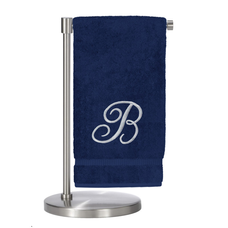 Super Plush Bath Towel, Navy/Silver, B
