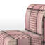 Fauteuil de chambre rose à motif patchwork en denim rose