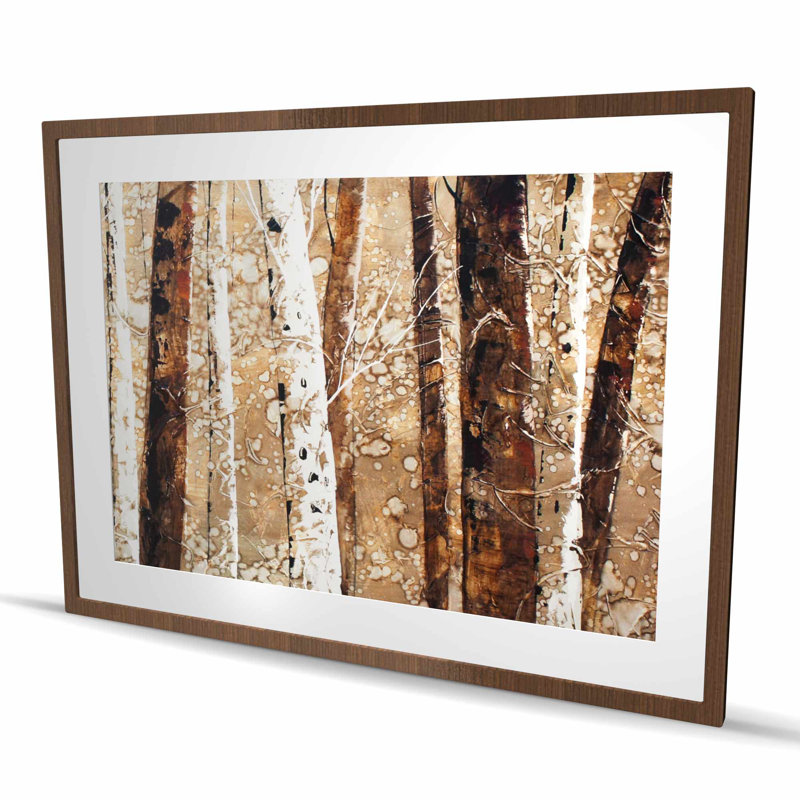 Tree Trunks | Rustic Framed Matted Print for Home Decor